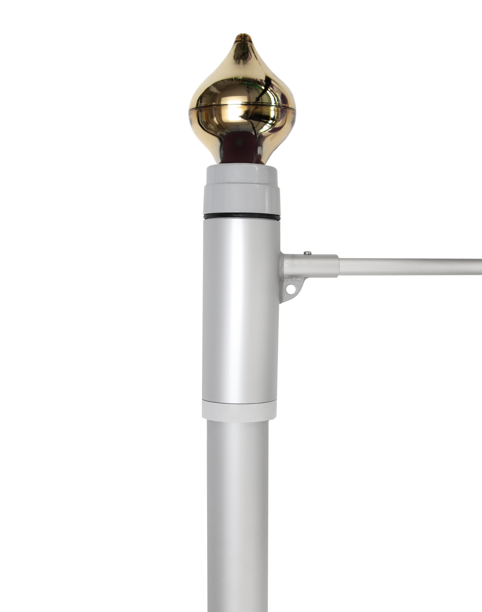 Fahnenmast mit Auslegerarm hissbar